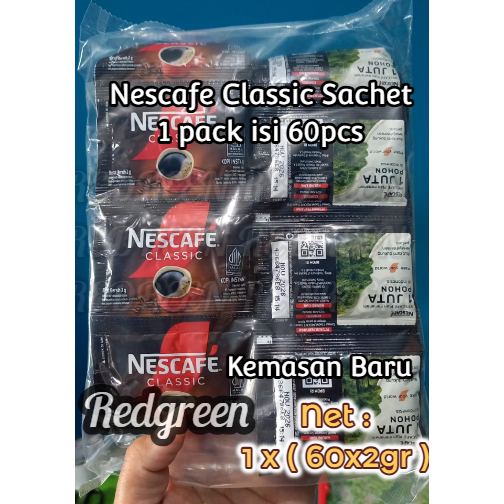 

Kopi Nescafe Classic Sachet 2gram 1 pack isi 60 pcs nescafe 60 x 2gr nescafe bubuk kopi claasic Kopi Nescafe Classic Sachet 2gram 1 pack isi 60 renceng 60pcs 60sachet