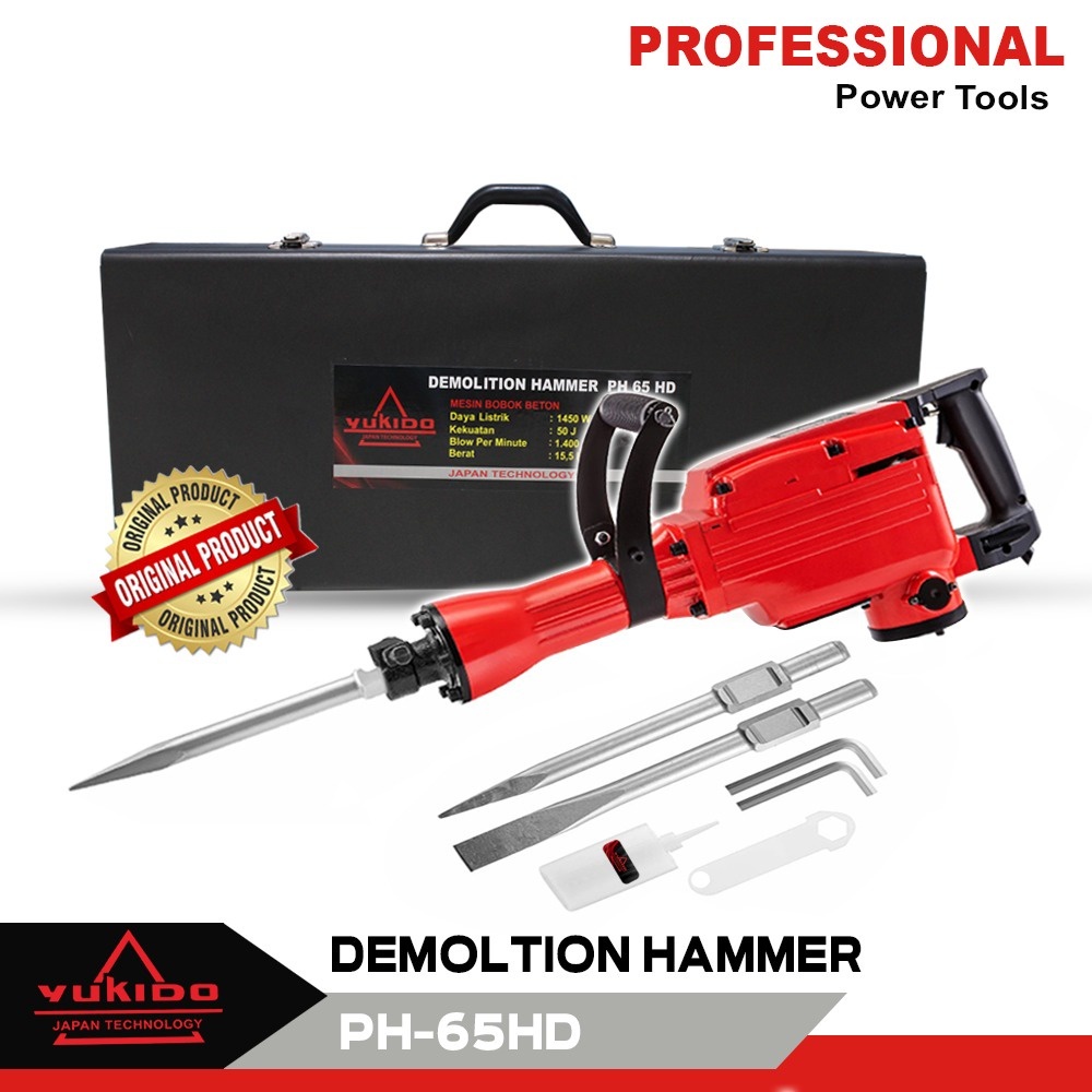 Bonchi Demolition Hammer Ph65 / Mesin Bobok Beton 65Mm Listrik JACK Hammer NEW