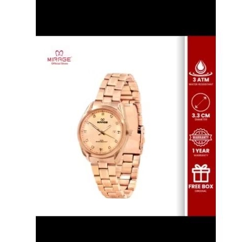 jam tangan analog wanita rose gold Mirage