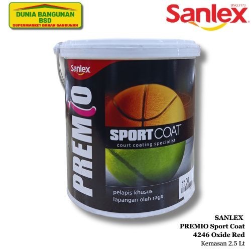 SANLEX PREMIO Sport Coat Oxide Red 2.5 Lt Cat Pelapis Lapangan