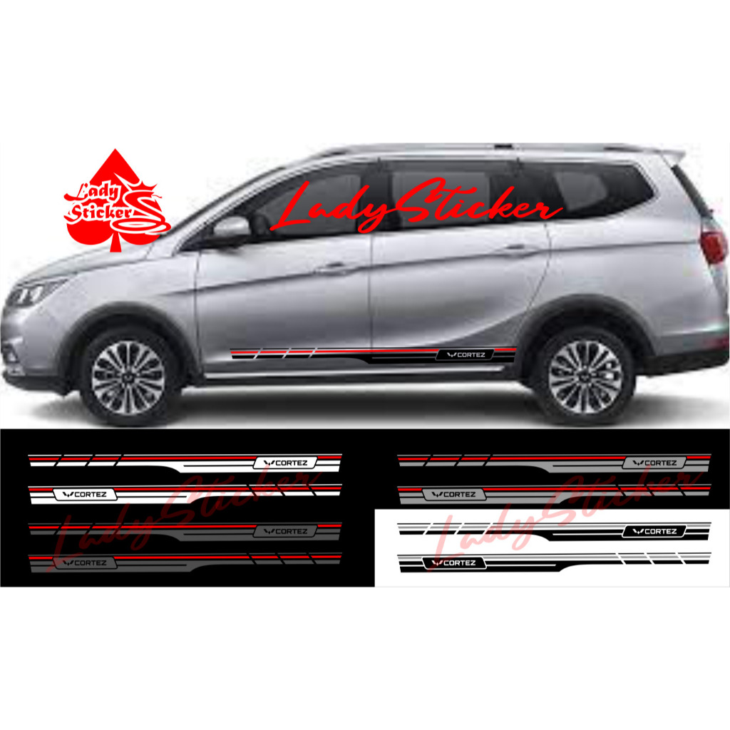 Sticker stiker mobil cortez cutting sticker mobil wuling cortez