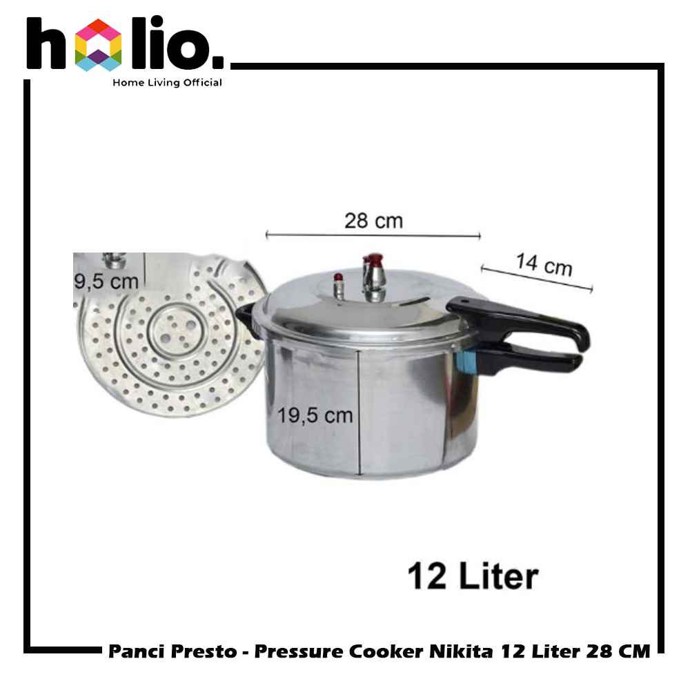 Holio Panci Presto - Pressure Cooker Nikita 12 Liter 28 CM
