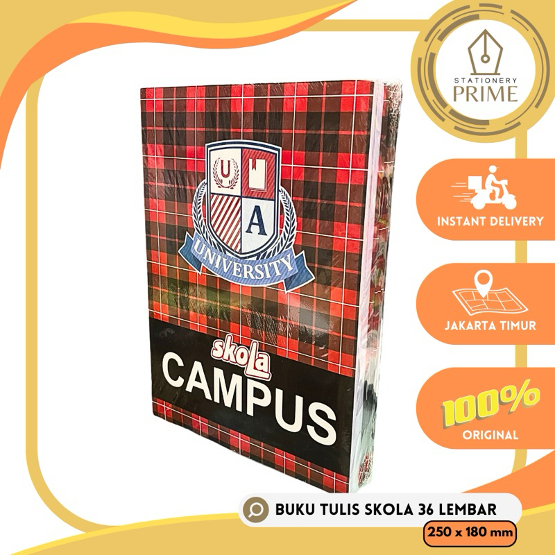 

Buku Tulis SKOLA CAMPUS 36 Lembar by SiDU ( 1 Pack isi 10 Buku )