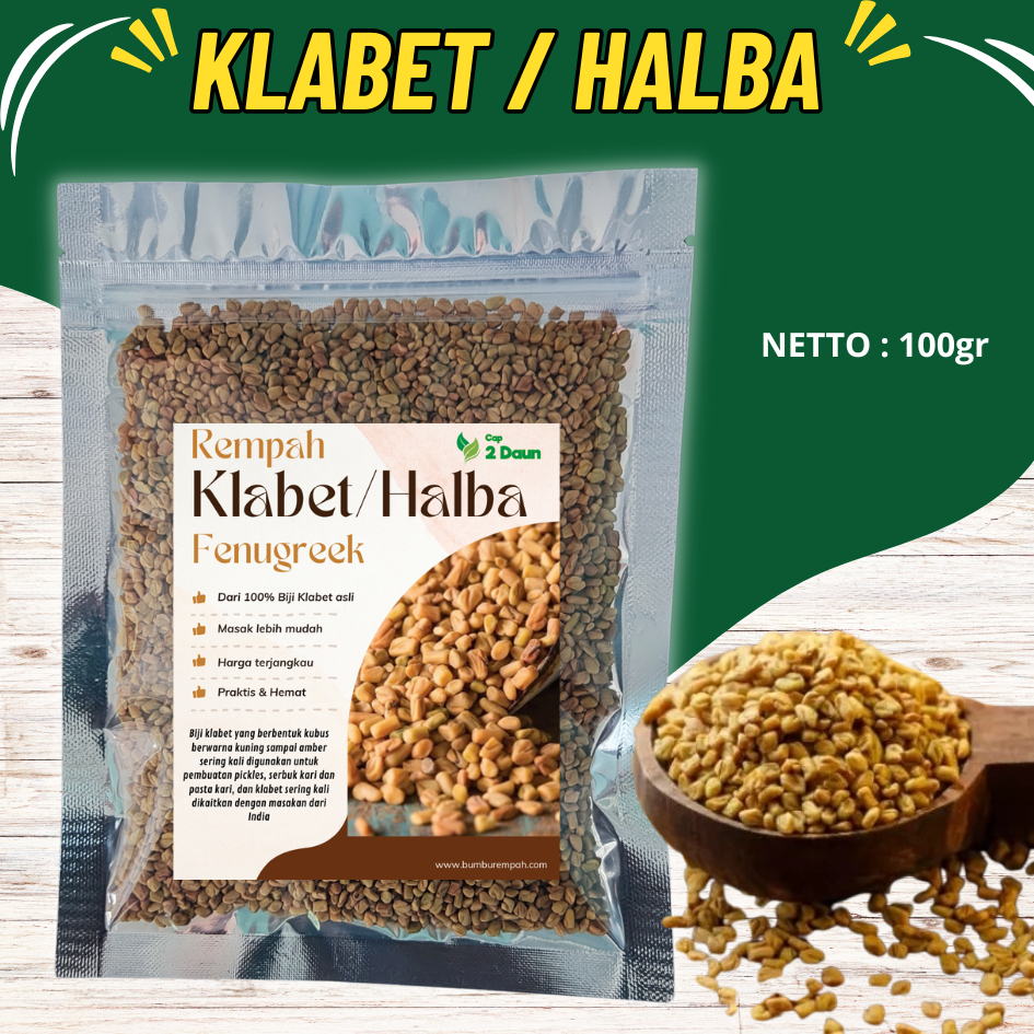 

Biji Klabet - Fenugreek - Kelabet - Halba 100g