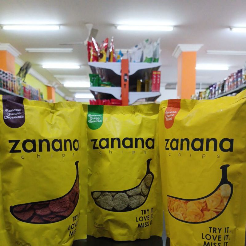 

ZANANA CHIPS BROWN CHOCOLATE/ CHEESE TWIST/ GREEN THAI TEA 80G