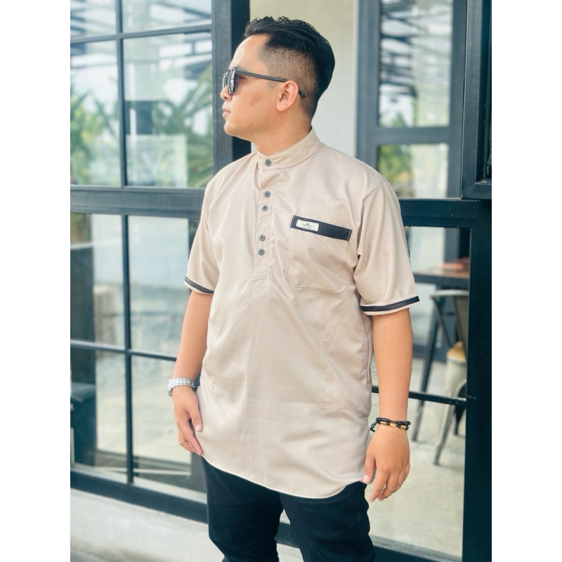 TERMURAH Baju Koko Kurta Lengan Pendek, Koko Muslim dewasa Pria Formal, Koko Pakistan Pria Lengan Pe