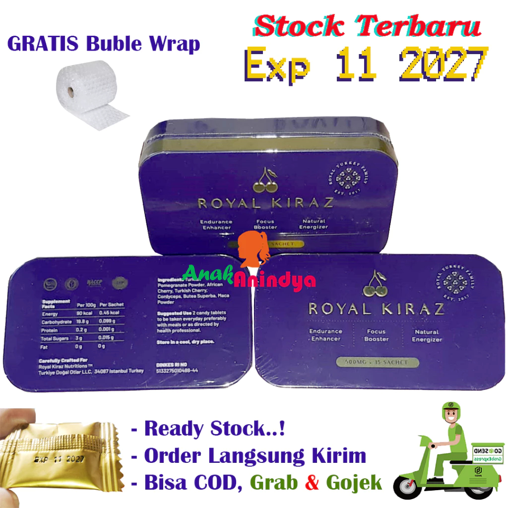 

Royal Kiraz Gold Original / 1 (satu) Kaleng Royal Kiraz Isi 15 Pcs Candy / Produk Terbaru Exp 11 2027