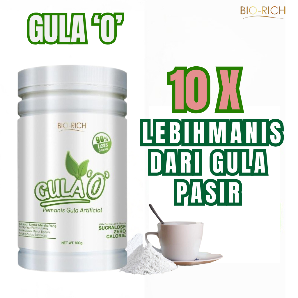 

Gula O Biorich | Pemanis Rendah Kalori | Aman Untuk Diabetes