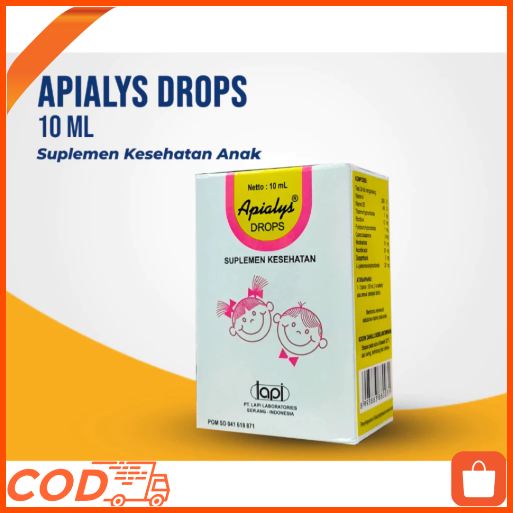 Apialys Drops, Apialys Syrup, Apialys Sirup 100 ml Vitamin Anak, Apialys Drop 10 ml Vitamin Anak