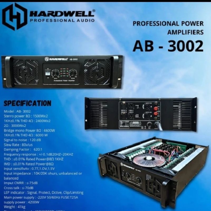 Power amplifier Hardwell AB 3002 original power ampli ab3002