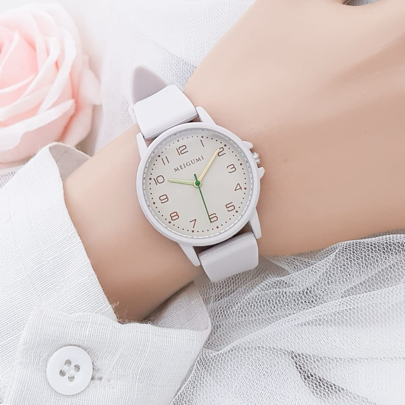 ( BISA COD ) Jam Tangan Wanita MEIGUMI 3330 Original Rubber Tali Karet Jam Tangan Fashion Cewek