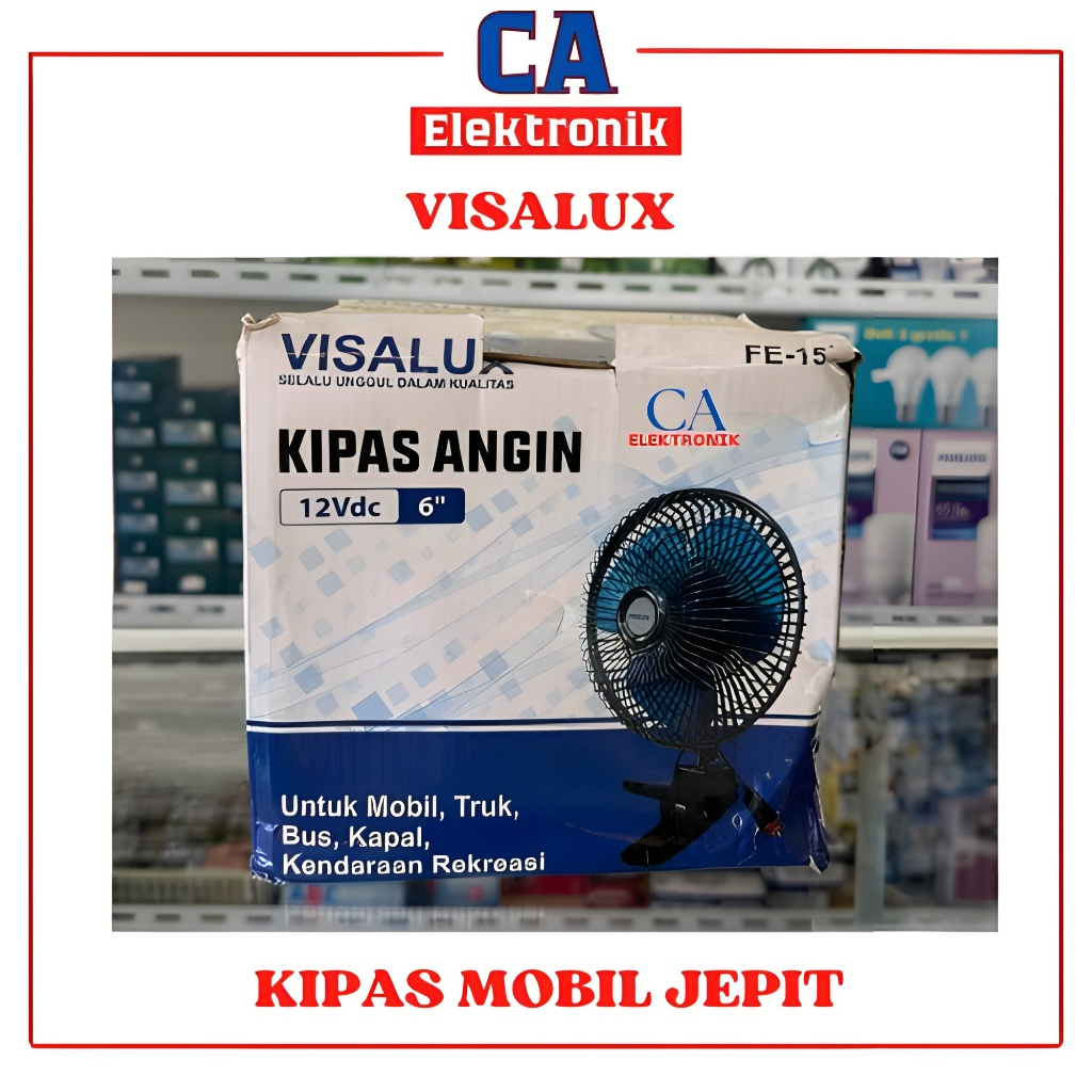 KIPAS JEPIT VISALUX Kipas Angin Mobil 6inch 12 Volt,6 Inch 24 Volt 8 inch 12Volt 24Volt