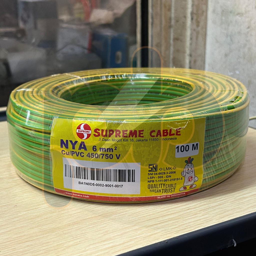 Kabel NYA 6 mm Merk Supreme 100 Meter / Kabel NYA 6mm Supreme (100 Meter)