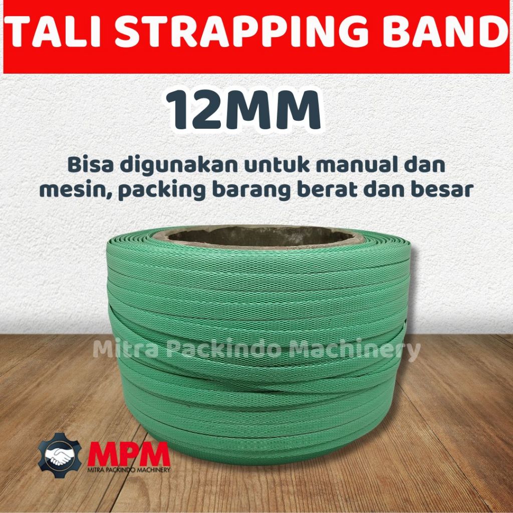 

Tali Ikat Barang Tosca Hijau / Strapping Tebal 12mm Tali Packing Lentur