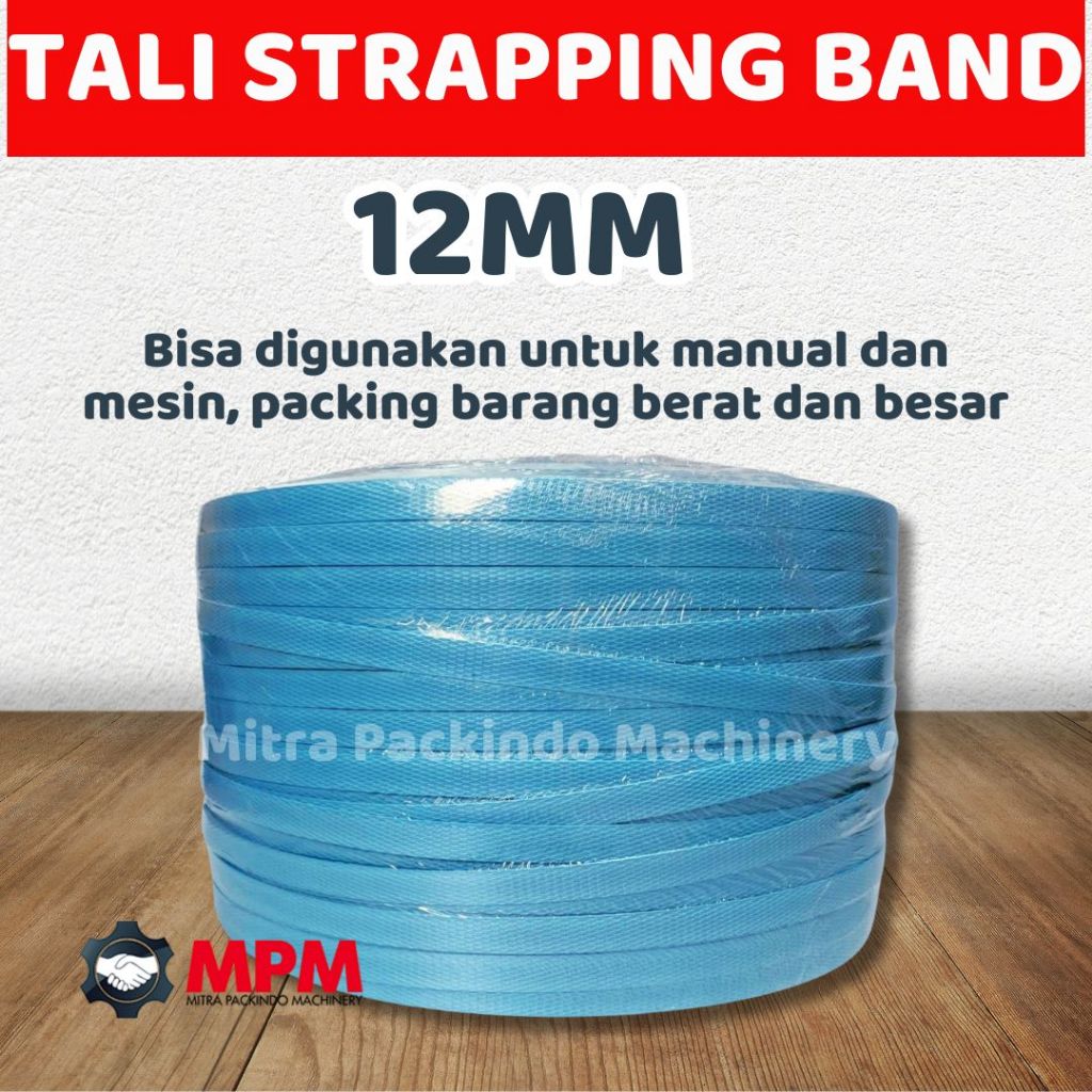 Tali Ikat Barang Biru Blue Ekonomis / Strapping Tebal 12mm Tali Packing Klem