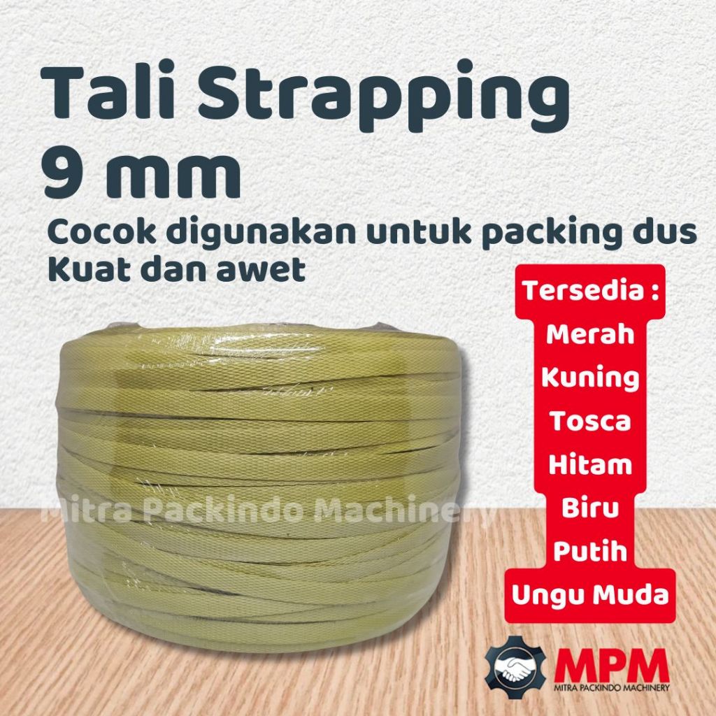

PROMO Strapping Kuning 9mm Multifungsi / Packing Kerajinan Gebang Sendaren 9 mm
