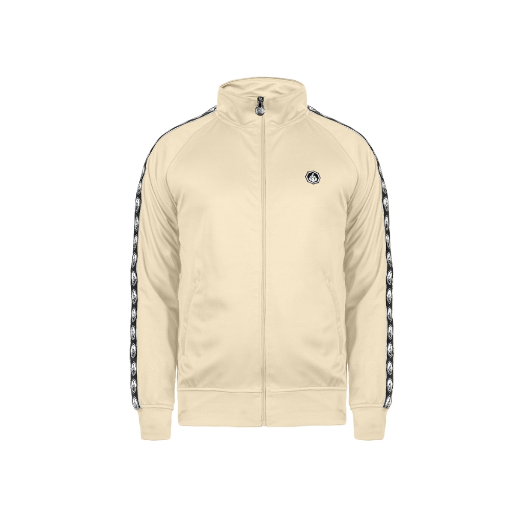 Prung Baronio Jaket Tracktop Taped Warna Kuning Pastel Jaket Olahraga