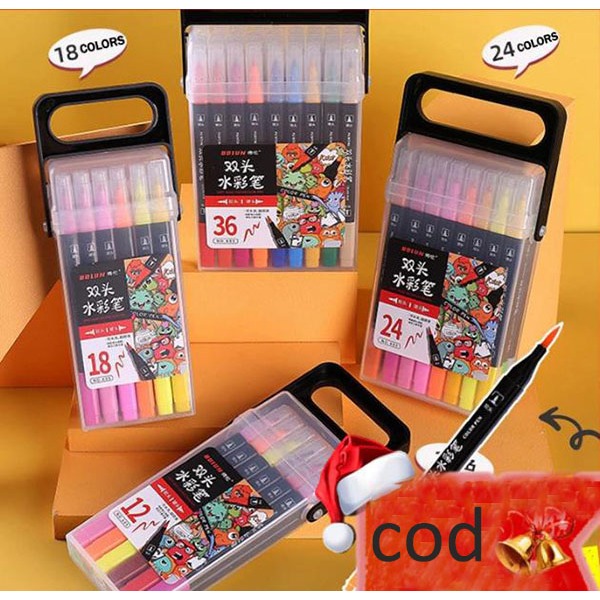 

Marker Pen Set DIY Painting Pastel Pulpen Diy Highlight Drawing Waena Baru -18/24/36 Warna