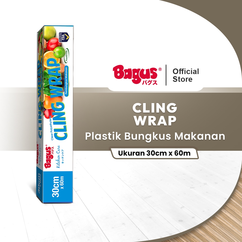 Bagus Plastik Pembungkus Makanan Cling Wrap Box Ukuran 30cm x 60m - Tahan Panas, Kuat & Food Grade