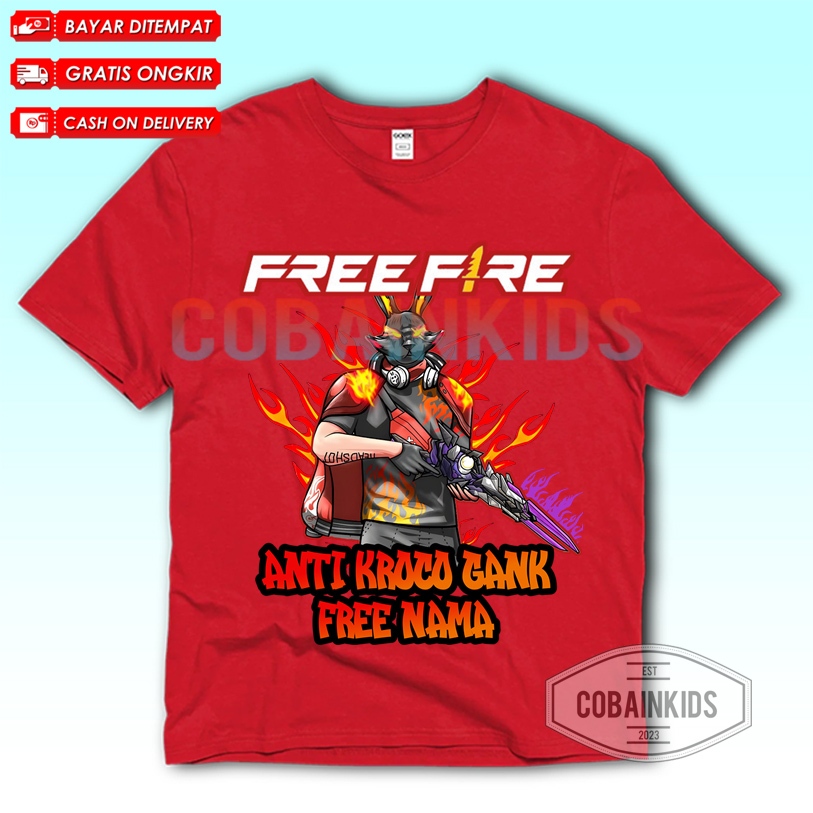 (BISA COD) KAOS TSHIRT BAJU ANAK PAKAIAN ANAK FF FREE FIRE BUNDLE SULTAN SG 2JT UNISEX FREE NAMA