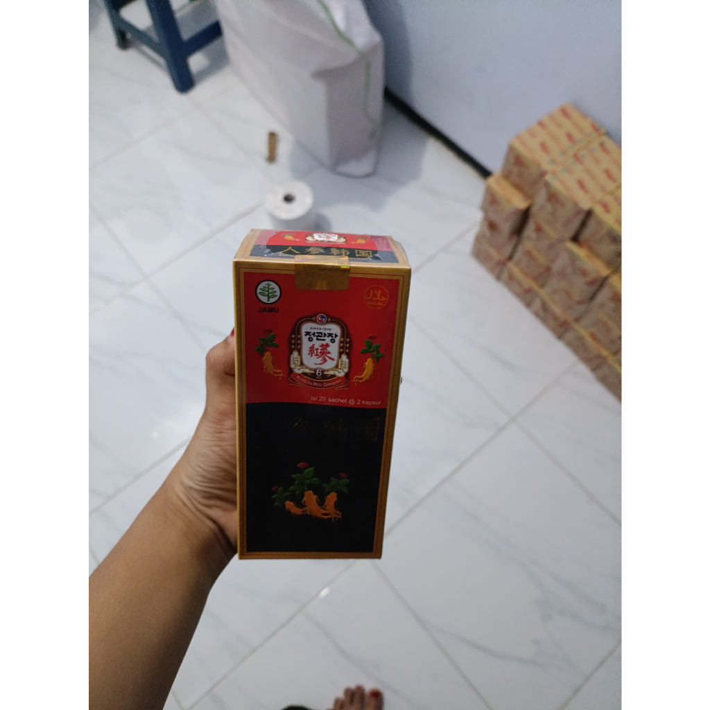 

Jamu Gingseng korea Korean red gingseng extract Per Kotak Isi 20 Pcs