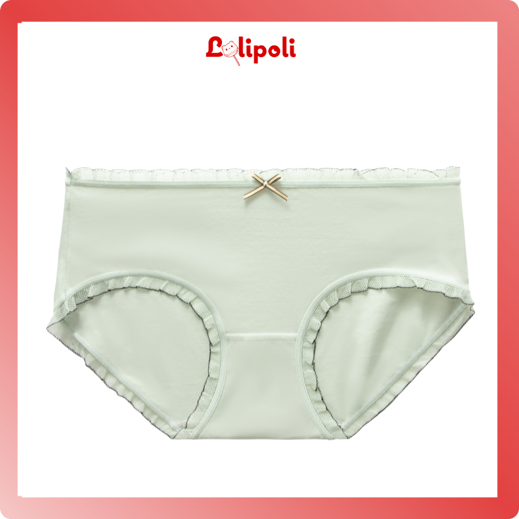 Lolipoli Celana Dalam Wanita Pita Renda Katun Motif Korea CD1077