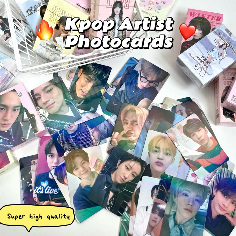 [HARU] 50pcs KPOP Photocard Lomo Album Card Boygroup Photocard Kartu Kpopers Foto Idola Kpop Artist 