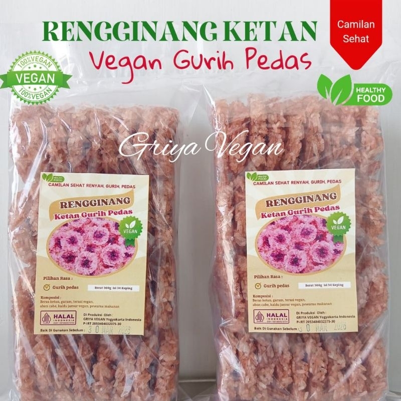 

Rengginang Ketan Vegan Gurih Pedas isi 32 Keping