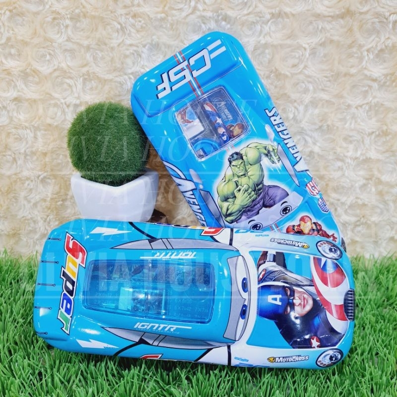 

Pencil Case Captain America Kaleng Bentuk Mobil Tempat Pensil Captain America Hulk