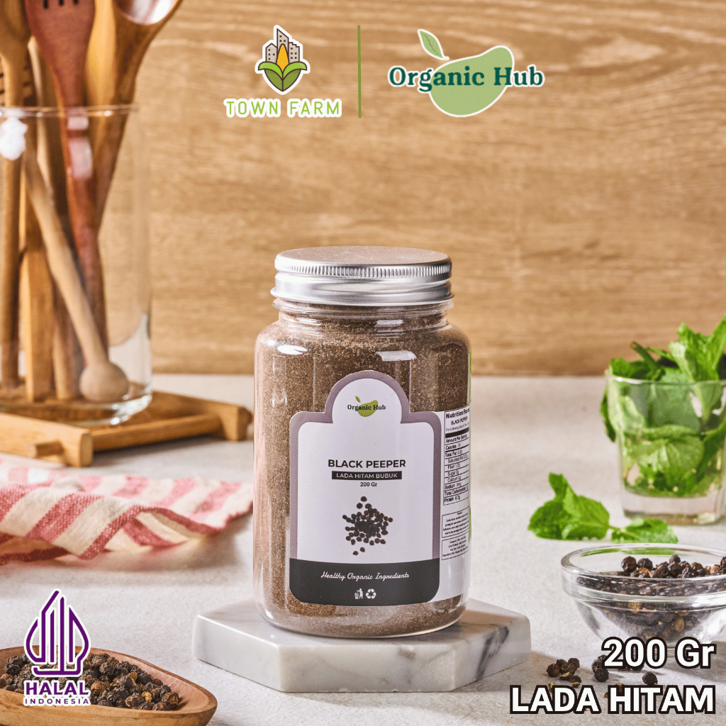 

Organic Hub Lada Hitam Bubuk Halus Bumbu Dapur Premium Black Pepper Powder 200 gr