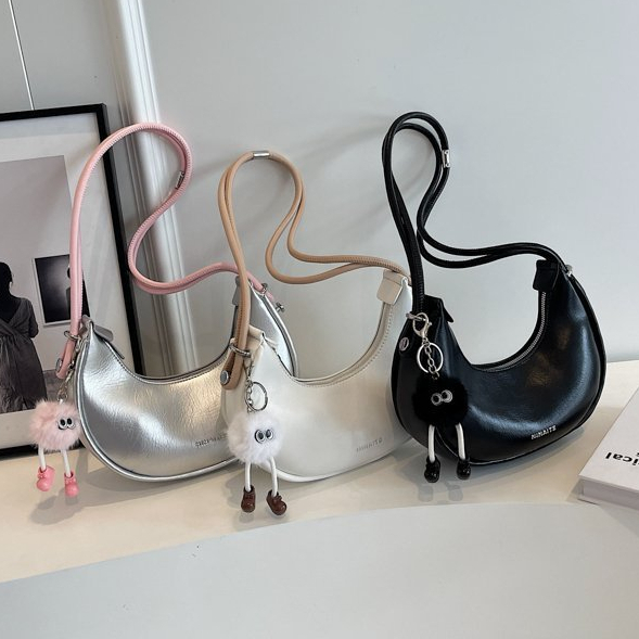 MARDIBAG IMPORT - CR8024 Tas Setengah Lingkaran Tas Slempang Wanita Impor Premium Shoulder Bag Cewek