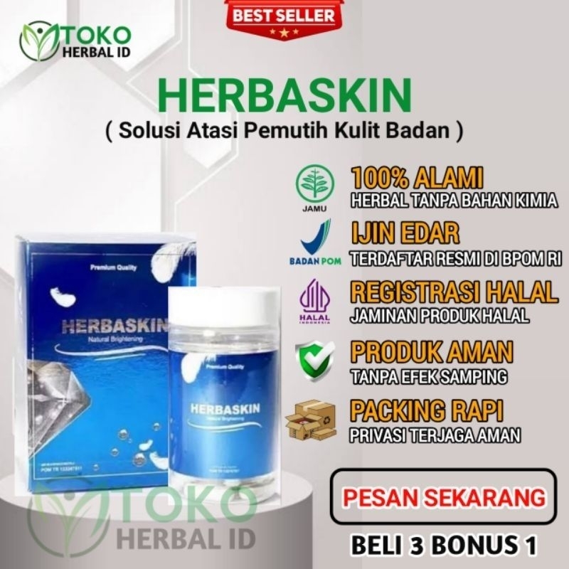 Herbaskin Pemutih / Kapsul Pemutih / Herbal BPOM
