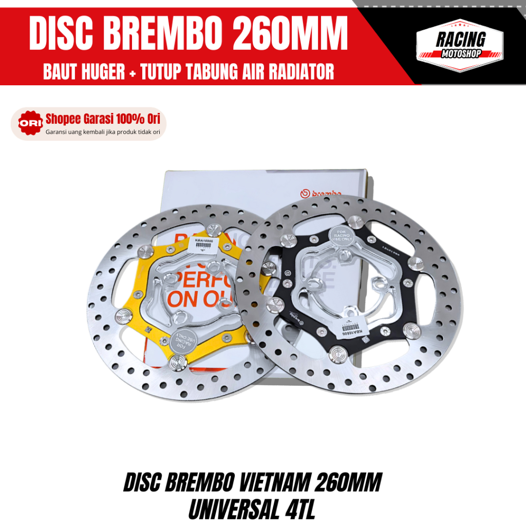 Piringan Cakram Brembo 260mm DISC BREMBO ORIGINAL VIETNAM Universal Rotor FLOATING 260 mm Motorcycle