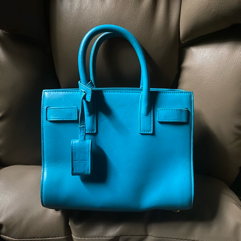 Preloved bag tas second Y$L biru saint laurent paris blue