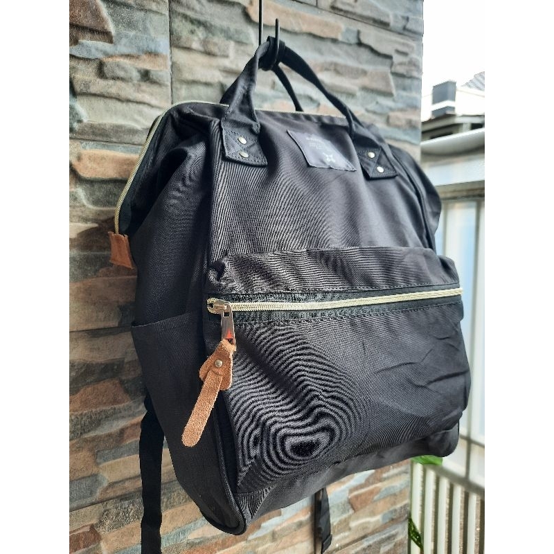 Ransel Hitam ANELLO - TAS PRELOVED BRANDED ORIGINAL