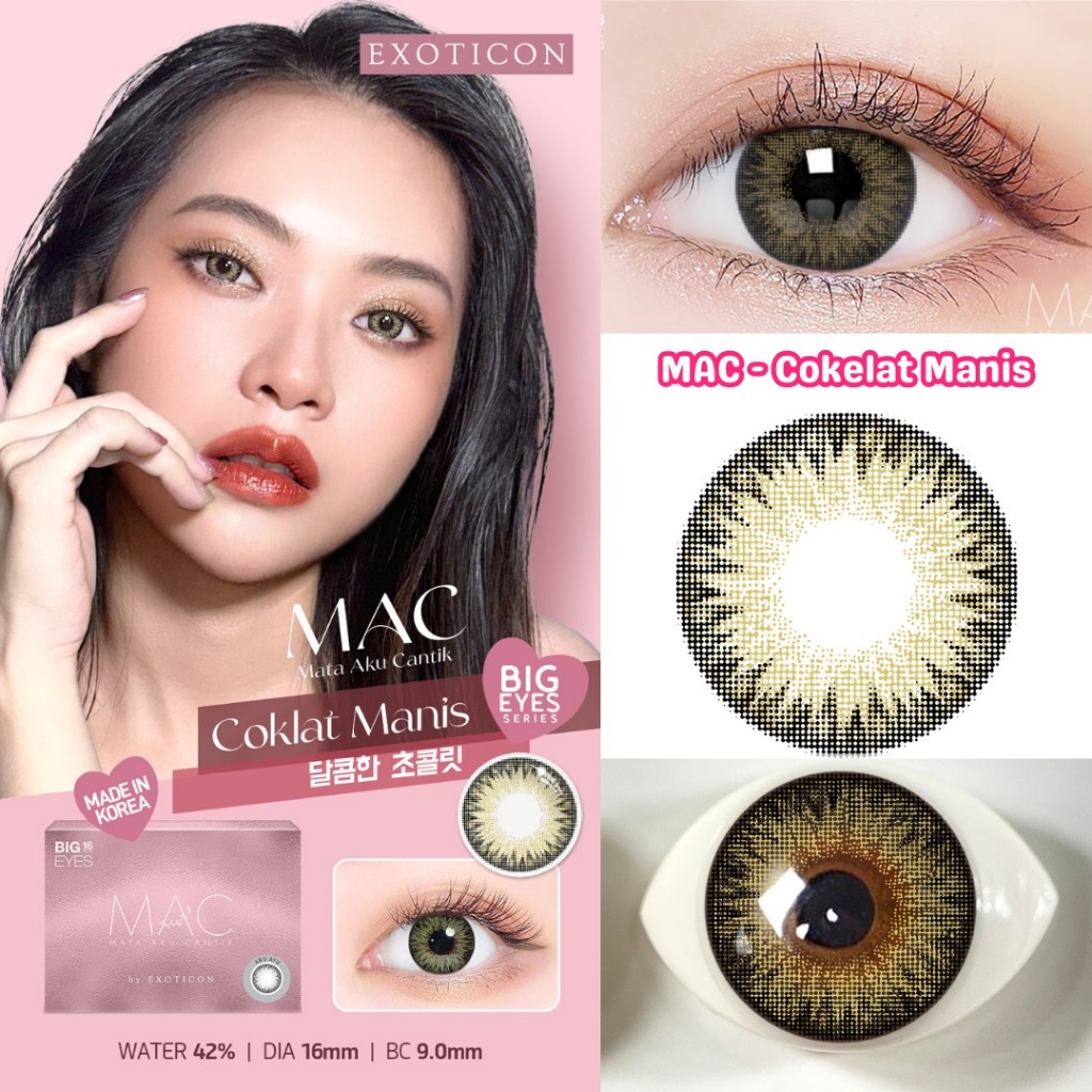 Softlens Mata Aku Cantik Coklat Manis by Exoticon Diameter 16mm - Soflen Soplen Softlen MAC