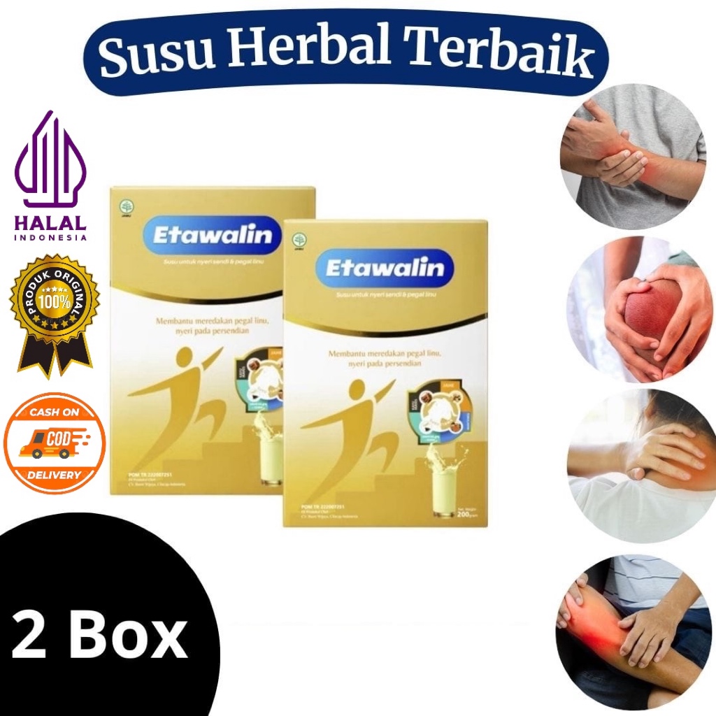 

(ORIGINAL) 2 Box Etawalin Susu Bubuk Kambing Meredakan Pegal Linu Asam Urat Nyeri Sendi Kesemutan