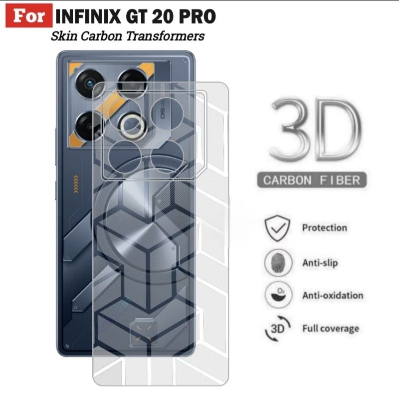 [COD] Skin Carbon Infinix Gt 20 Pro Garskin Motif Transformers Pelindung Belakang Gratis Ongkir