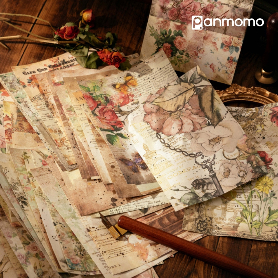 

100 Lembar Kertas Deco Paper Vintage Koran Newspaper Dekorasi Scrapbook Jurnal DIY Dekor Journal