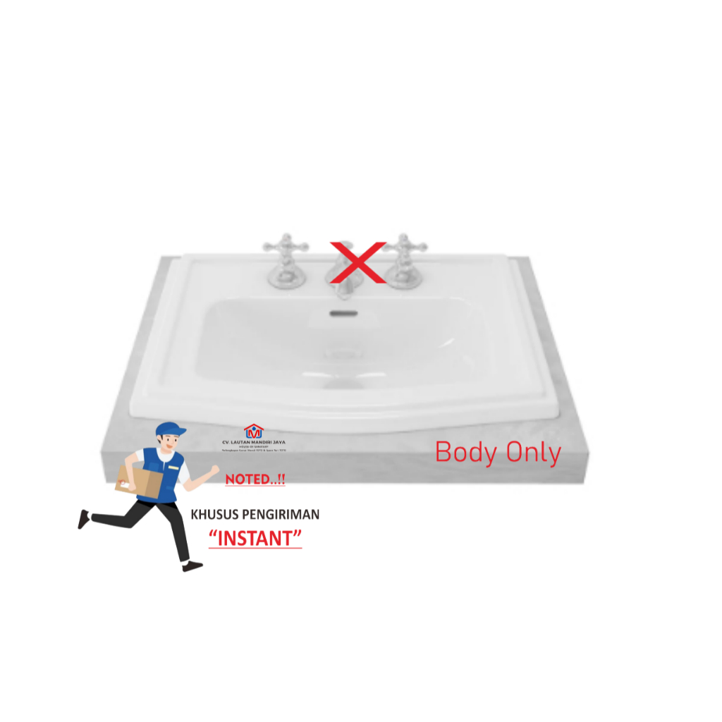 KURIR INSTANT Wastafel TOTO LW781J BODY ONLY