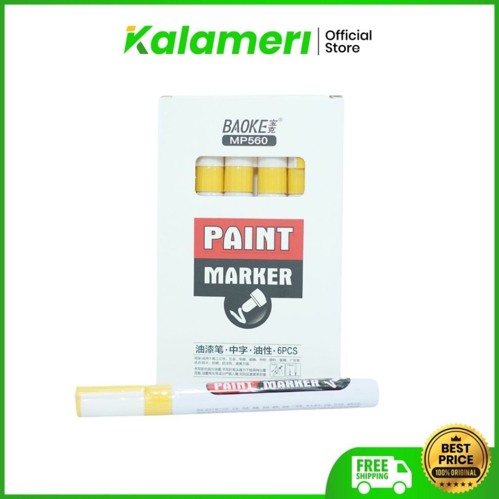 

KALAMERI - Baoke Paint Marker Various Color - Spidol Warna Pekat Berbagai Warna