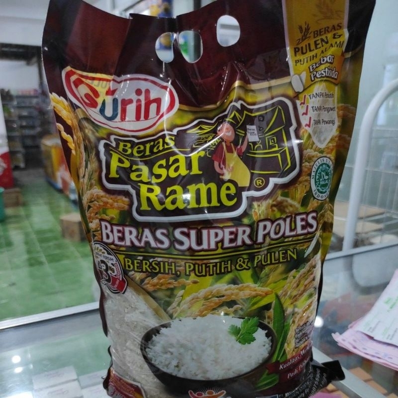 

BERAS PREMIUM 3KG MERK GURIH PASAR RAME