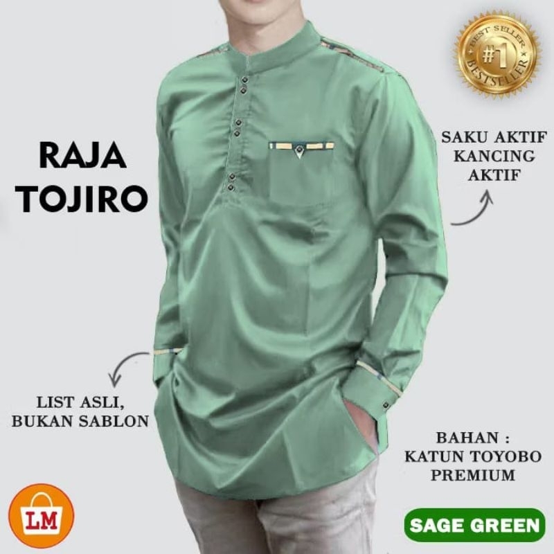 Hendar - Baju kemeja Koko premium toyobo import jumbo M L XL 2XL 3XL lengan tangan panjang lebaran s