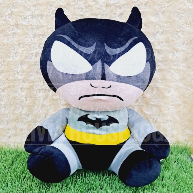Boneka Batman Chubby Boneka Superhero Avengers Boneka Batman Hitam Abu Kuning