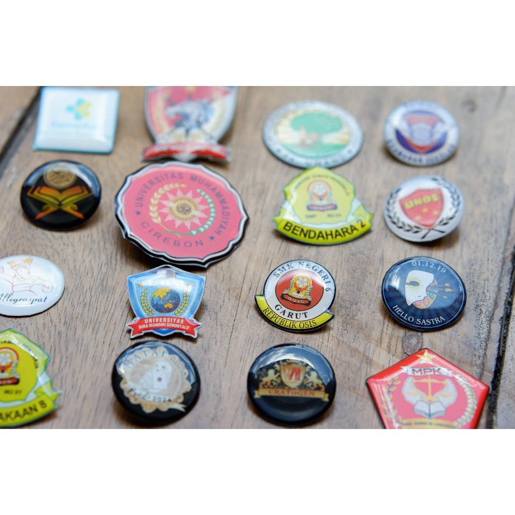 CUSTOM PIN ALUMINIUM / KUNINGAN / PIN LOGO EMBLEM PENITI Dan MAGNET