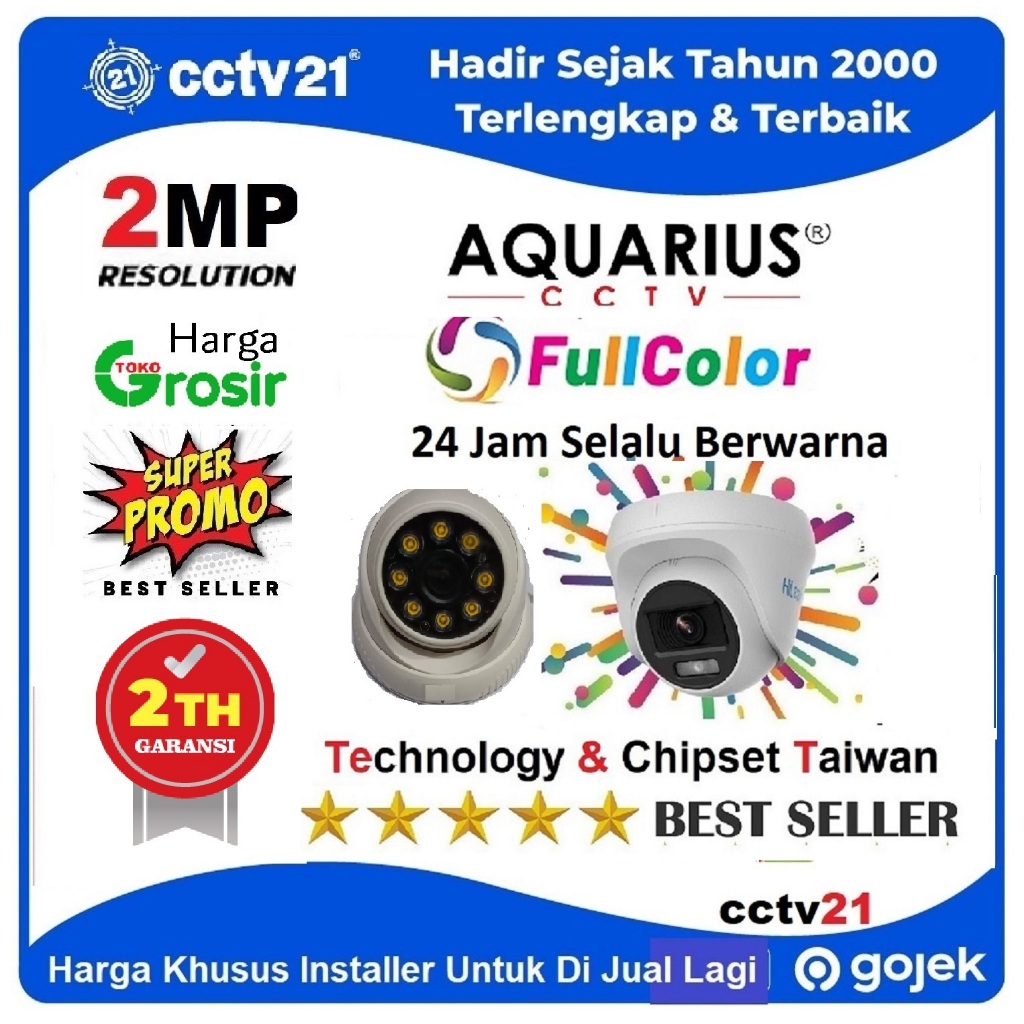 Kamera / CCTV /Camera Indoor ColorVu Aquarius 24Jam Berwarna  Harga Promo cctv21