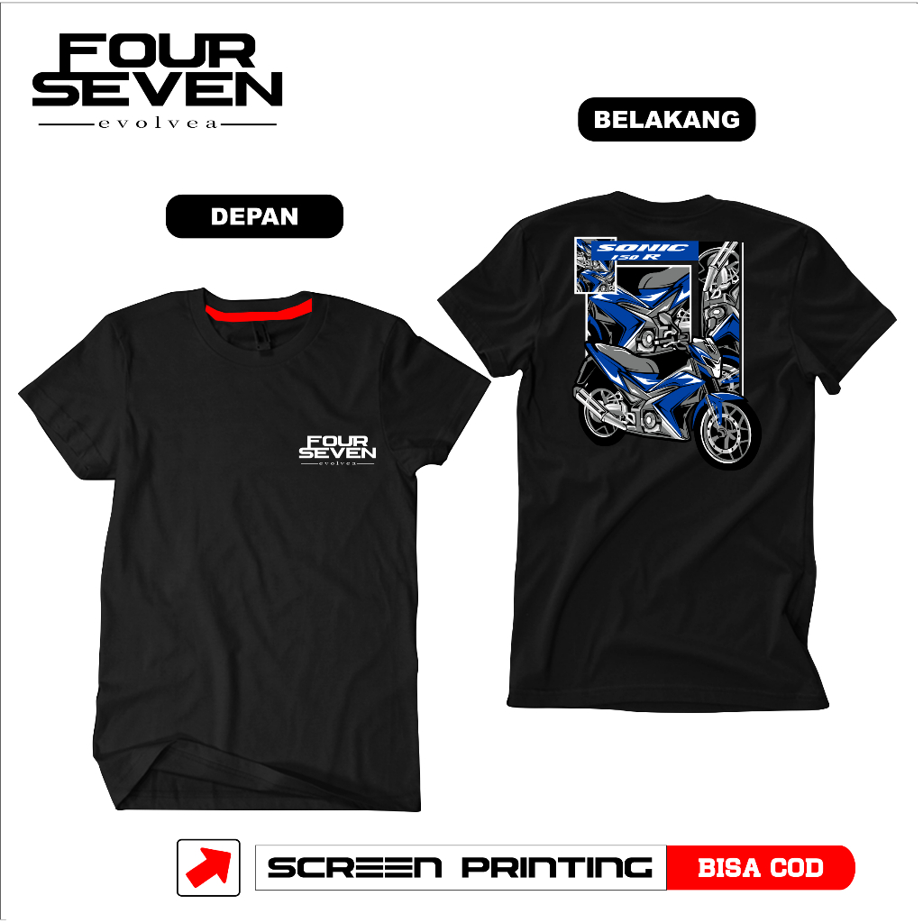 FOUR SEVEN T-Shirt Motor Belakang sonic 150r