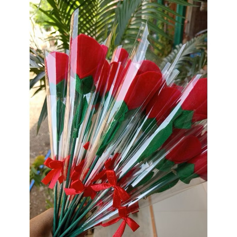 Ready bunga tangkaian palsu satuan / bunga satu tangkai premium/ mawar tangkaian buket