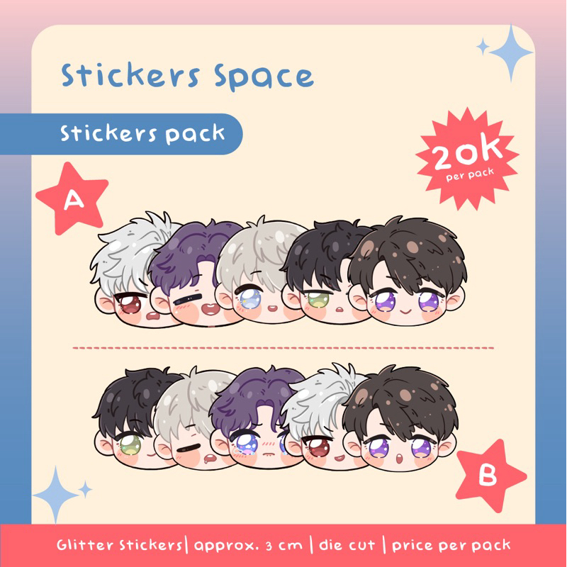 

Stickers Space Pack Glitter [ LnD Fanmerch ]