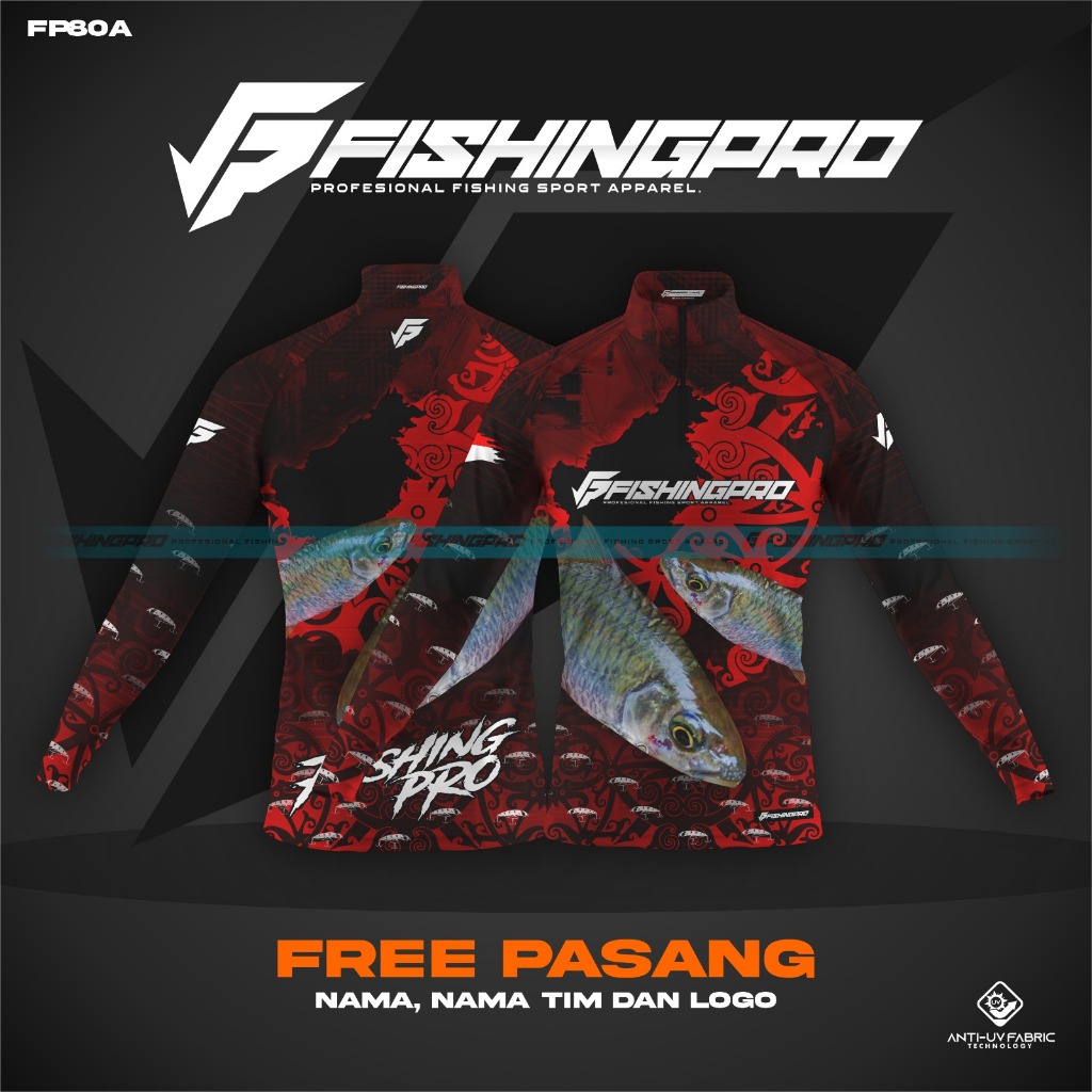 Jersey baju Mancing FishingPro Hampala/Ngongok/Mas Part 149 | Bahan anti UV